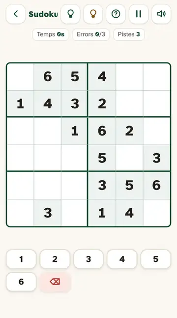 Captura del joc «Sudoku» en marxa